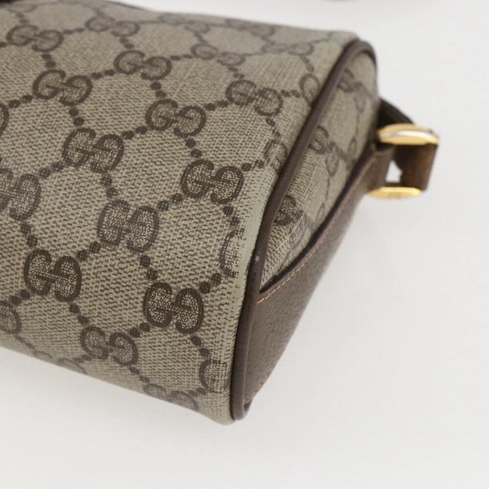 Authentic GUCCI GG Supreme Web Sherry Line Bag PVC Beige Gold 89 02 018 - Picture 6 of 16